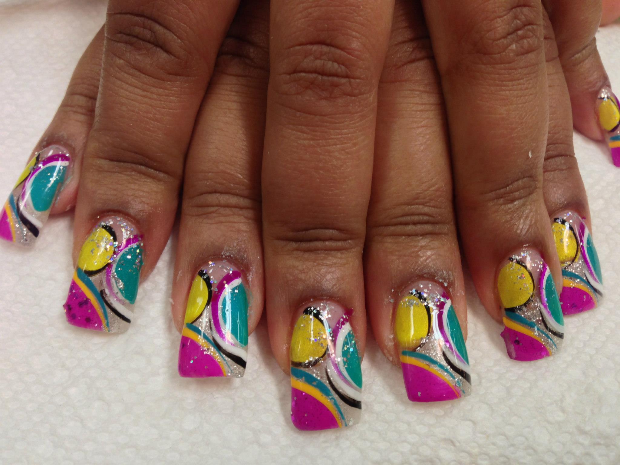 Art Deco Delight, nail art designs by Top Nails, Clarksville TN. Top Nails