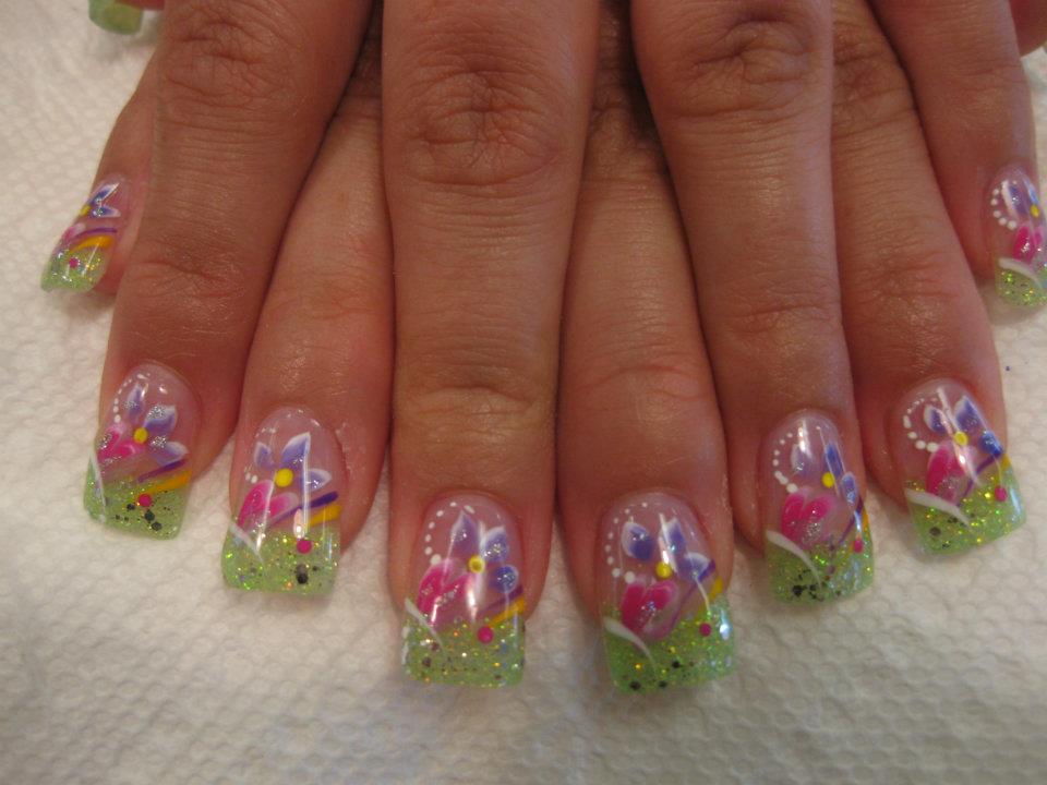 Easter Sparkle, nail art design by Top Nails, Clarksville TN. – Top Nails